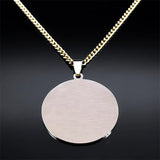 Stainless Steel Jewish Christian Pendant Necklace Tetragrammaton Jehovah Yahweh