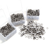 Silver Stainless Steel Jump Rings Findings with Lobster Clasp