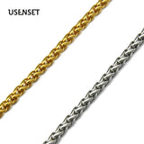 Stainless Steel Keel Chain Rope Necklace Jewelry