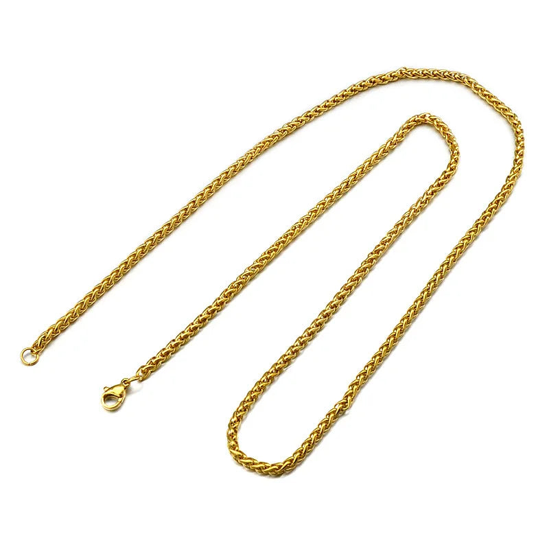 Stainless Steel Keel Chain Rope Necklace Jewelry
