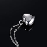 Stainless Steel Heart Ashes Necklace Keepsake Cremation Jewelry