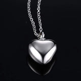 Stainless Steel Heart Ashes Necklace Keepsake Cremation Jewelry