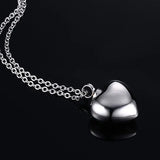 Stainless Steel Heart Ashes Necklace Keepsake Cremation Jewelry