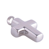 Stainless Steel Cross Eternity Urn Necklace Cremation Ashes Pendant