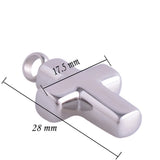 Stainless Steel Cross Eternity Urn Necklace Cremation Ashes Pendant