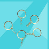 Flat Key Ring with Short Chain for Keys