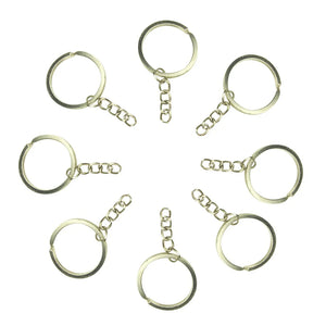 Flat Key Ring with Short Chain for Keys