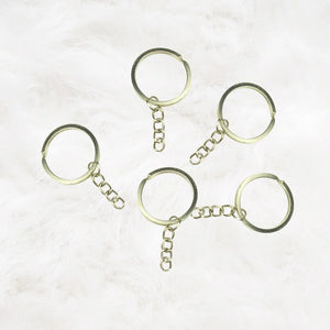 Flat Key Ring with Short Chain for Keys