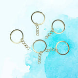 Flat Key Ring with Short Chain for Keys