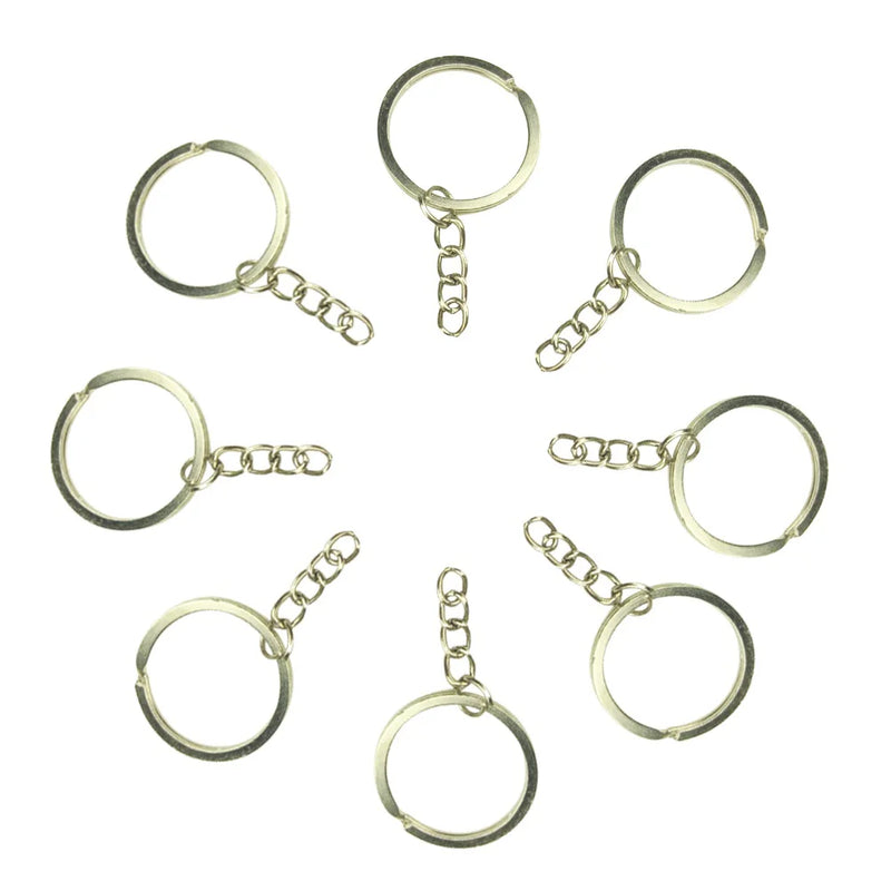 Flat Key Ring with Short Chain for Keys