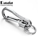 Personalized Stainless Steel Keychain for Men Car Buckle Key Chain Ring Holder