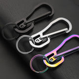 Personalized Stainless Steel Keychain for Men Car Buckle Key Chain Ring Holder