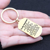 Personalized Stainless Steel Dog Tag Keychain for Nephew