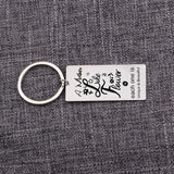 Mother Is Like a Flower - Unique Stainless Steel Keychain & Keyring