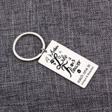 Mother Is Like a Flower - Unique Stainless Steel Keychain & Keyring