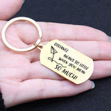 Personalized Stainless Steel Keychain - Engraved Anniversary Gift