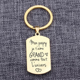French Keyring Stainless Steel Keychain