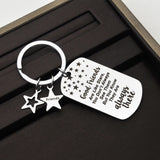 Friendship Gift Good Are Like Stars Military Keychain