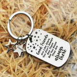 Friendship Gift Good Are Like Stars Military Keychain