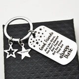 Friendship Gift Good Are Like Stars Military Keychain