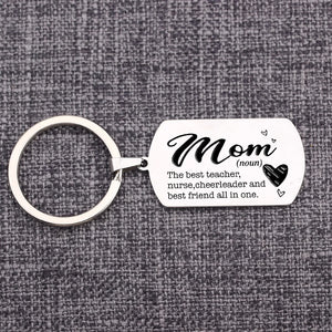 Mom Stainless Steel Keychain Gift
