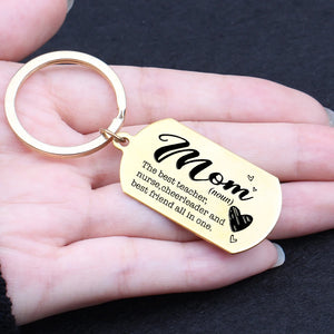 Mom Stainless Steel Keychain Gift