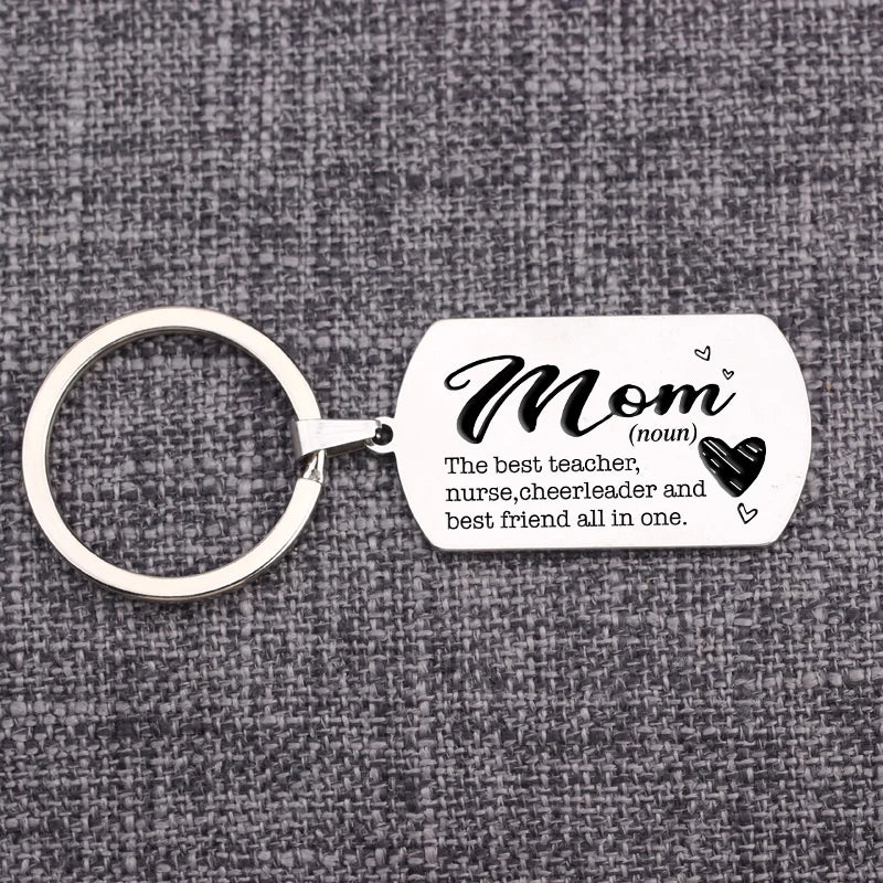 Mom Stainless Steel Keychain Gift