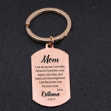 Personalized Stainless Steel Keychain for Mother-in-Law Gift