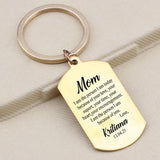 Personalized Stainless Steel Keychain for Mother-in-Law Gift