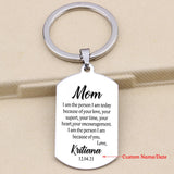 Personalized Stainless Steel Keychain for Mother-in-Law Gift