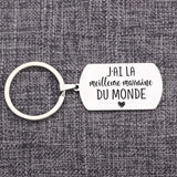 Best Godmother Keychain French Language Gift