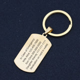 Personalized Medical Alert ID Keychain for Heart Disease & Diabetes Patients