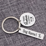 Personalized Pet Lover Keychain Set Stainless Steel Dog Cat Name Pendant Holder