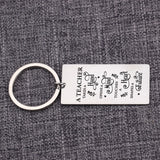 Teacher Gift Keychain: Opens Mind, Touches Heart, Shape