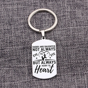 Daddy/Daughter Heart to Heart Keychain