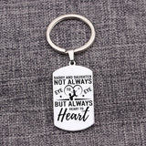 Daddy/Daughter Heart to Heart Keychain