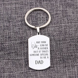 Engraved Stainless Steel Dad Keychain - Special Dad Gift