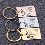 Stainless Steel Keychain for Dad Gift - Being My Dad Bag Charms Key Holder