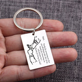Stainless Steel Keychain for Dad Gift - Being My Dad Bag Charms Key Holder