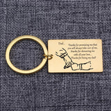 Stainless Steel Keychain for Dad Gift - Being My Dad Bag Charms Key Holder