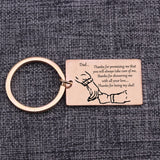 Stainless Steel Keychain for Dad Gift - Being My Dad Bag Charms Key Holder