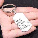 Godfather Gift Keyring Engrave: Le meilleur parrain au monde ce sera