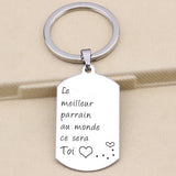 Godfather Gift Keyring Engrave: Le meilleur parrain au monde ce sera
