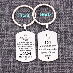 Personalized Stainless Steel Keyrings Engrave 2 Sides Keychain Dog Tag Pendant