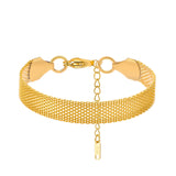 Stainless Steel Mesh Bracelet, Plated Wrist Chain for Women