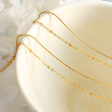 Stainless Steel Double Layer Chain Bracelet 18K Jewelry