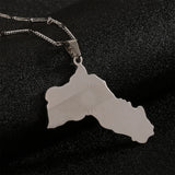Kurdistan Map Pendant Necklace Kurdish Flag Chain Jewelry
