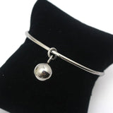Stainless Steel Disc Pendant Dangle Bracelet with Beads Charms