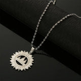 Stainless Steel Lalish Pendant Chain Necklace Yezidi Faith Jewelry