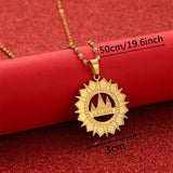 Stainless Steel Lalish Pendant Chain Necklace Yezidi Faith Jewelry